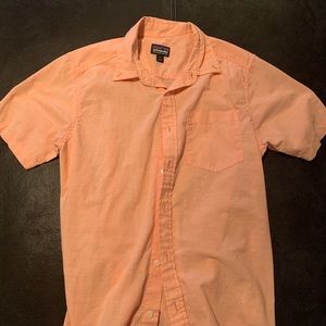 Salmon pink Patagonia button up shirt